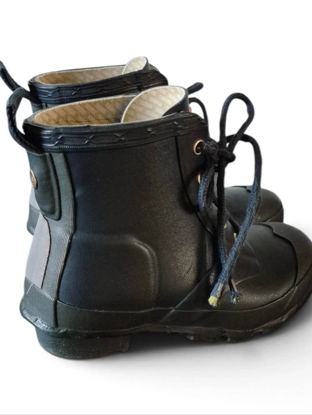 HUNTER Kids' Stamp Waterproof Lace-Up Rain Boot (little kids, toddler, walker)